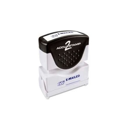 Cosco Cosco Pre-Inked Message Stamp, E-MAILED, 1/2" x 1-5/8", Blue 35577